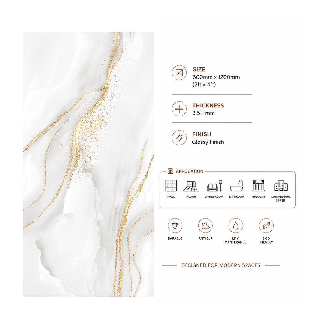 AL En Turkish Waves Marble Pooja Room Tiles - My Home Studio